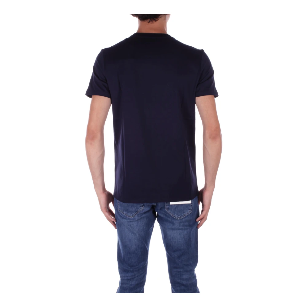 Dondup Blauw Logo Reliëf T-shirt Blue Heren