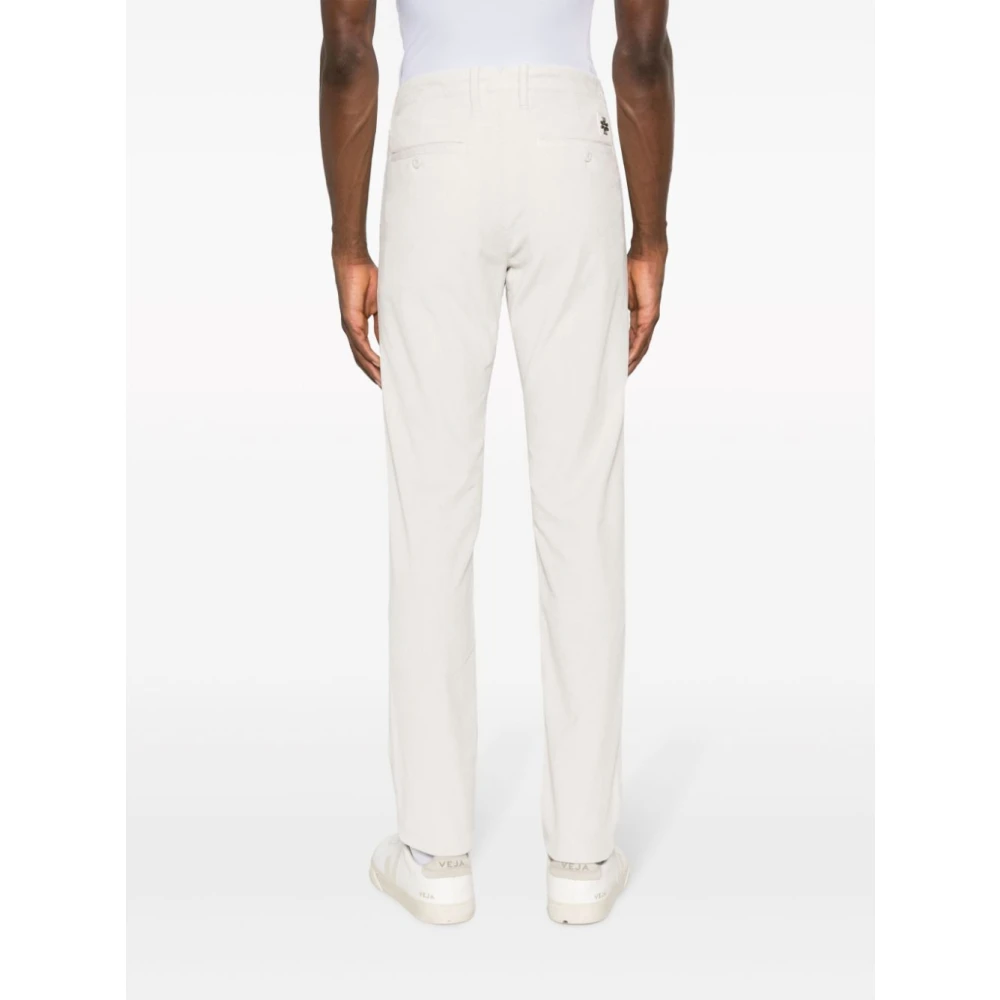 Jacob Cohën Witte Corduroy Broek Logo Plaque White Heren