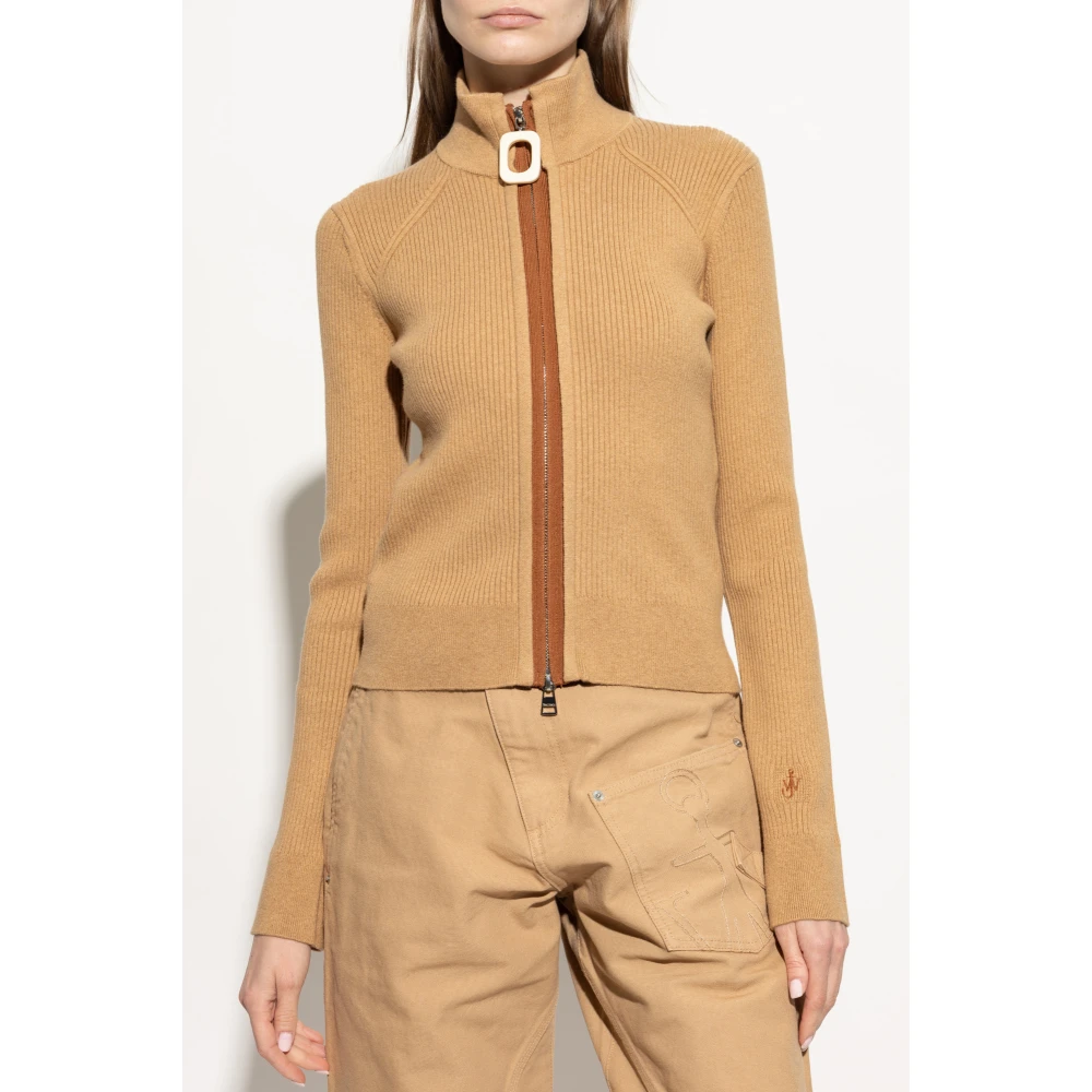 JW Anderson Geribbelde Vest Beige Dames