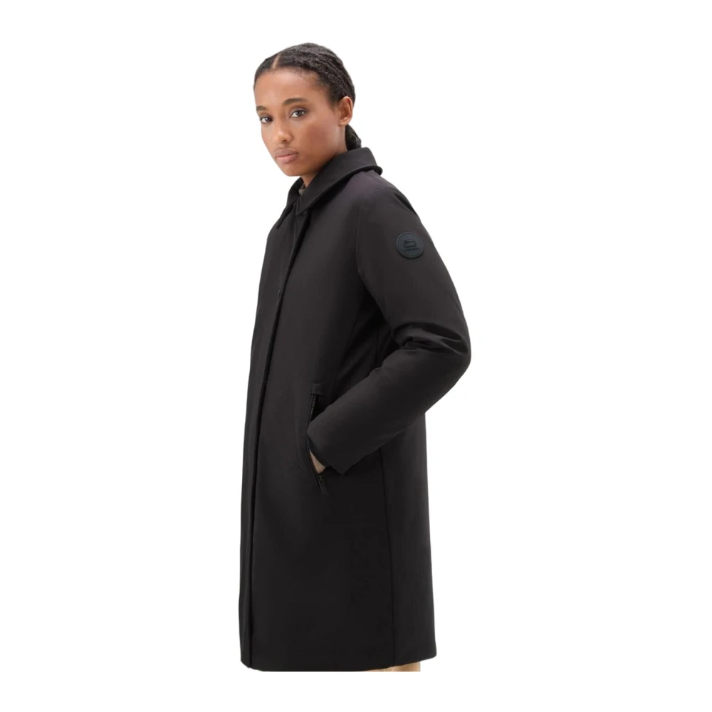 Woolrich Stijlvolle Nylonjassen en Parka's Black Dames