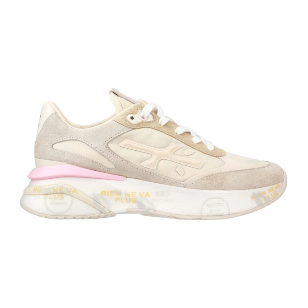 Premiata Women's Multicolor Sneakers, 3 Uk, Stylish Beige Trainers