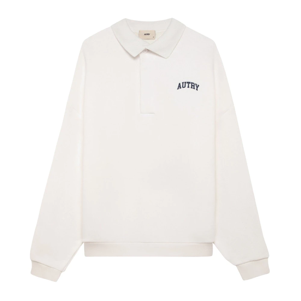 Autry Men's White Cotton Sweatshirt With Logo - Sweatshirts - L - Sweatshirts & Hoodies