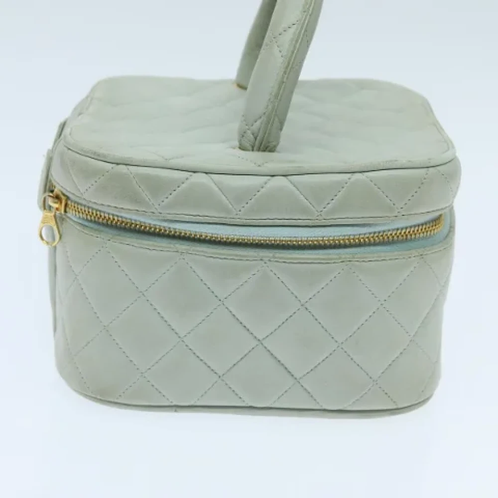 Chanel Vintage Pre-owned Leather chanel-bags Blue Dames
