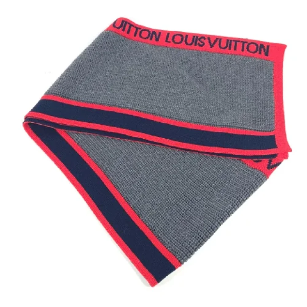 Louis Vuitton Vintage Pre-owned Wool scarves Blue Dames