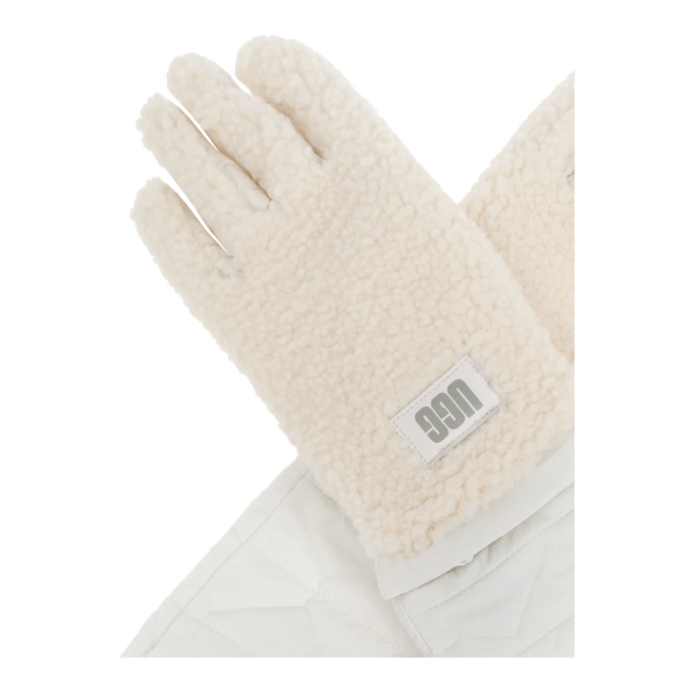 Ugg Handschoenen met nepbont Beige Dames