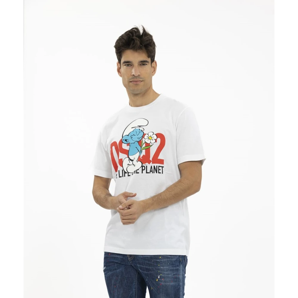 Dsquared2 Smurf Verliefd T-Shirt White Heren