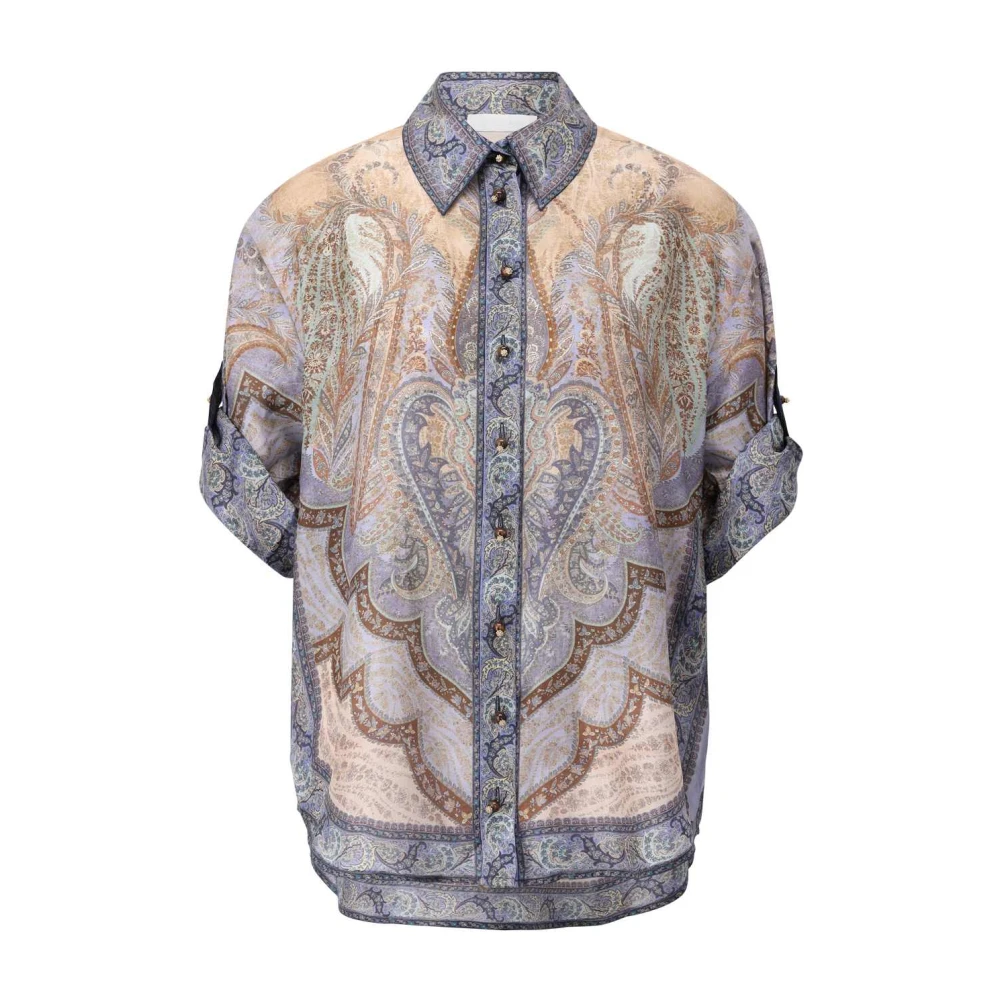 Zimmermann Women's Blue Silk Blouse