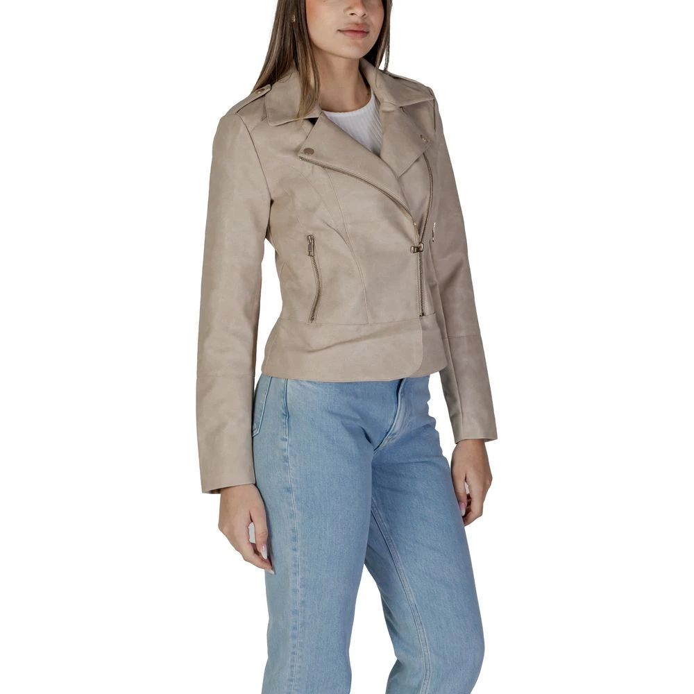 Only Beige Polyester Jas Lente Zomer Collectie Beige Dames