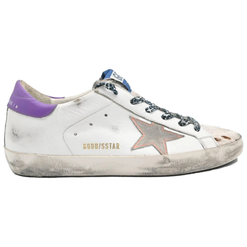 Golden Goose Superstar Horsy White Ice Purple Sneakers White, Dam