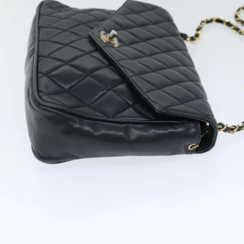 Chanel Vintage Pre-owned Leather shoulder-bags Black Dames