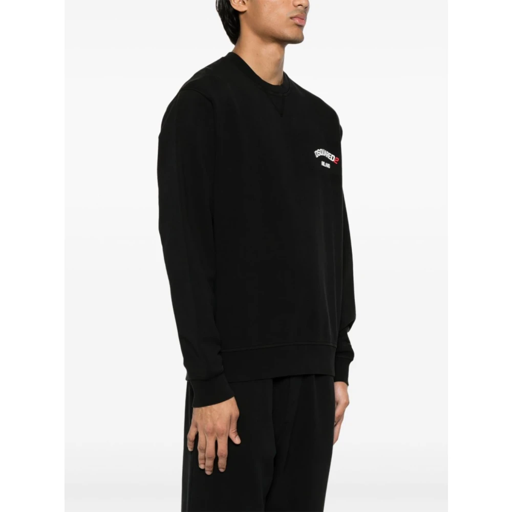 Dsquared2 Gebreide Truien Felpa Stijl Black Heren