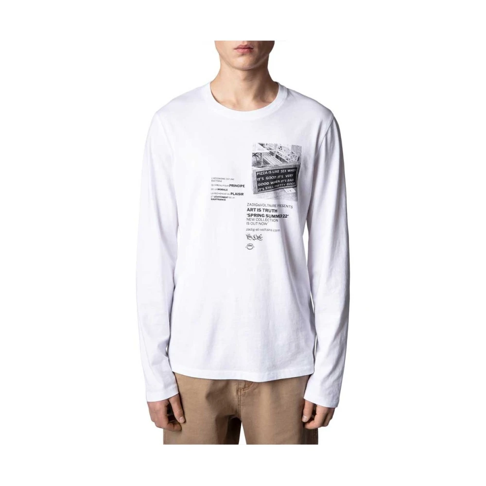 Zadig & Voltaire Stijlvol T-shirt voor mannen White Heren