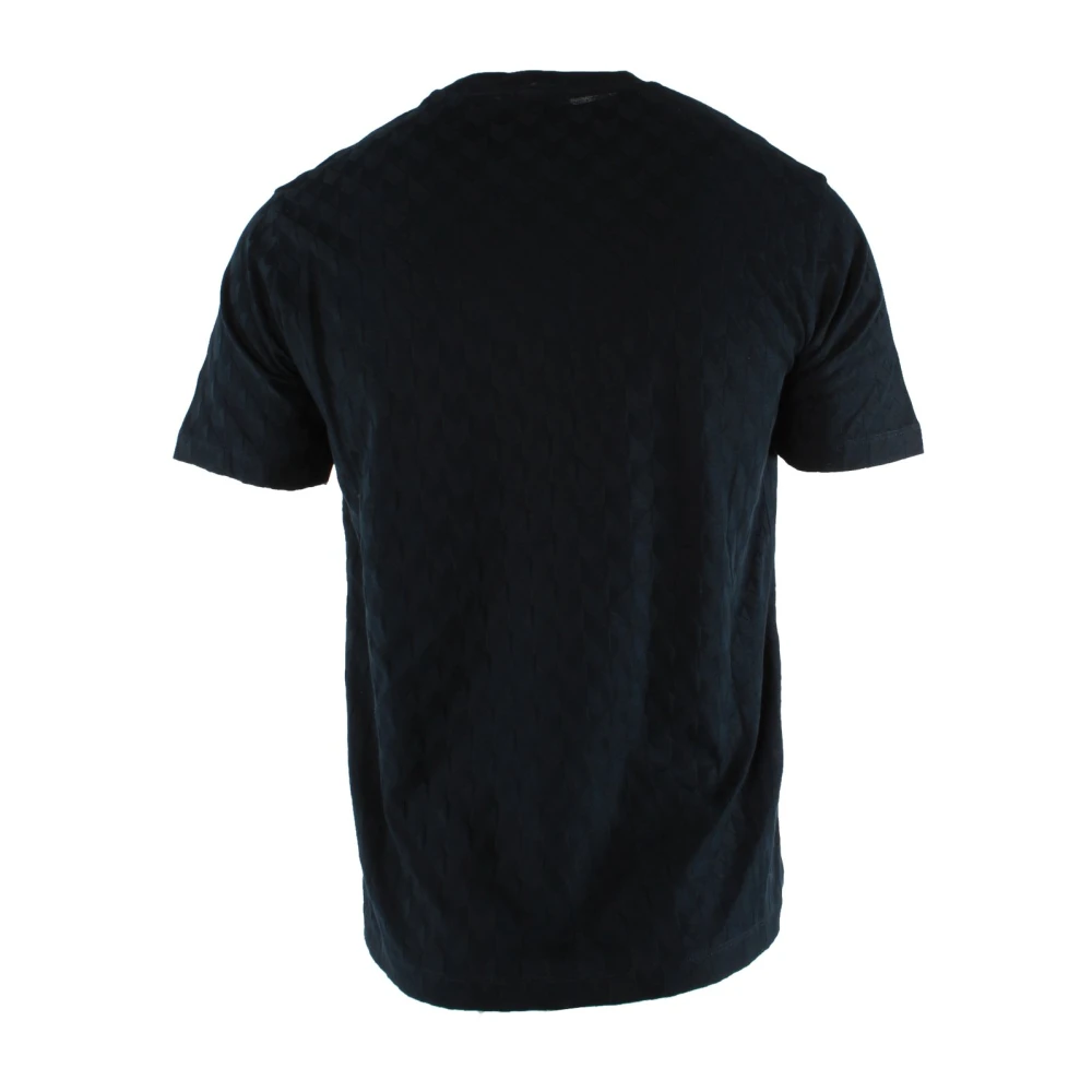 Armani Navy Katoenen T-shirt voor Heren Blue Heren