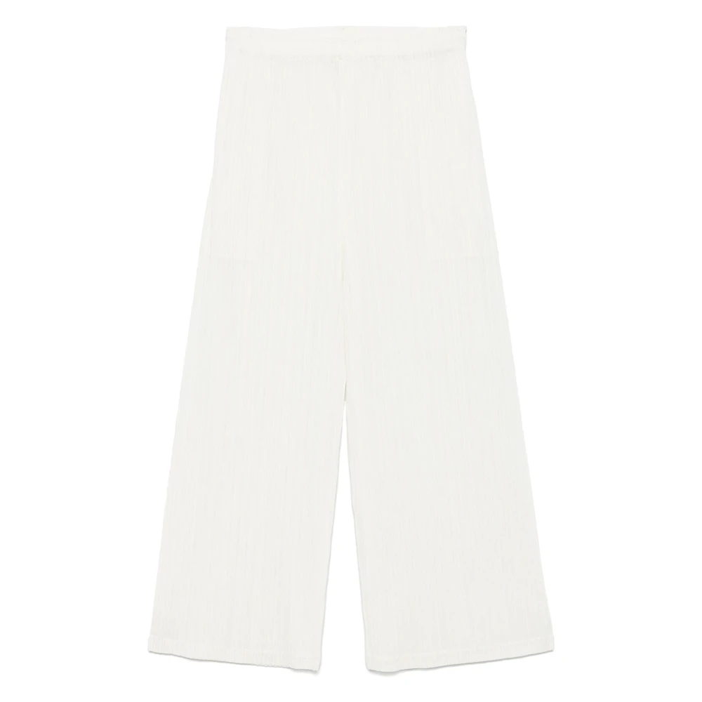 Issey Miyake Stijlvolle Broeken voor Mannen en Vrouwen White Dames