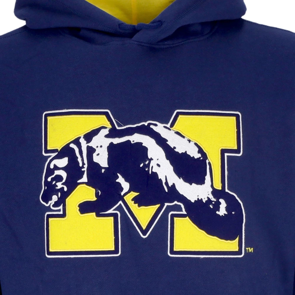Mitchell & Ness Michigan Wolverines Fleece Hoodie Navy Blue Heren
