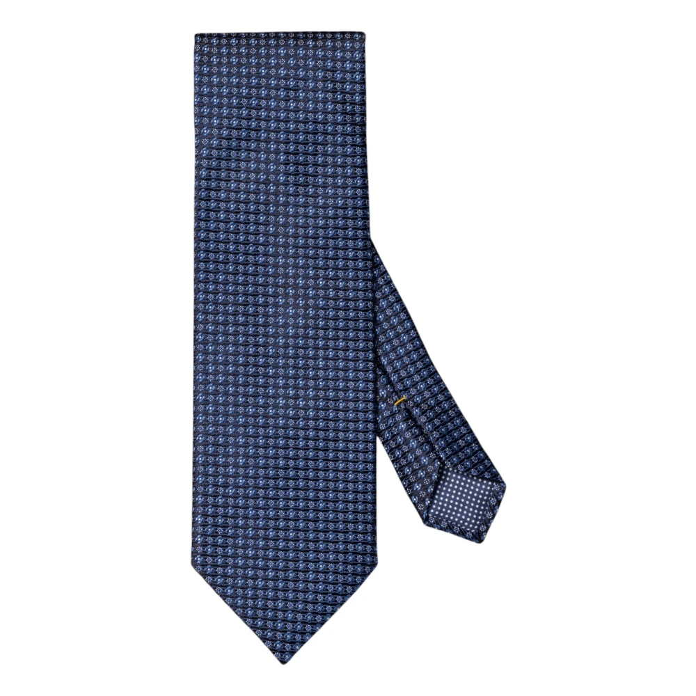 Eton Men's Blue Ties, One Size, Silk Floral Woven Tie Navy
