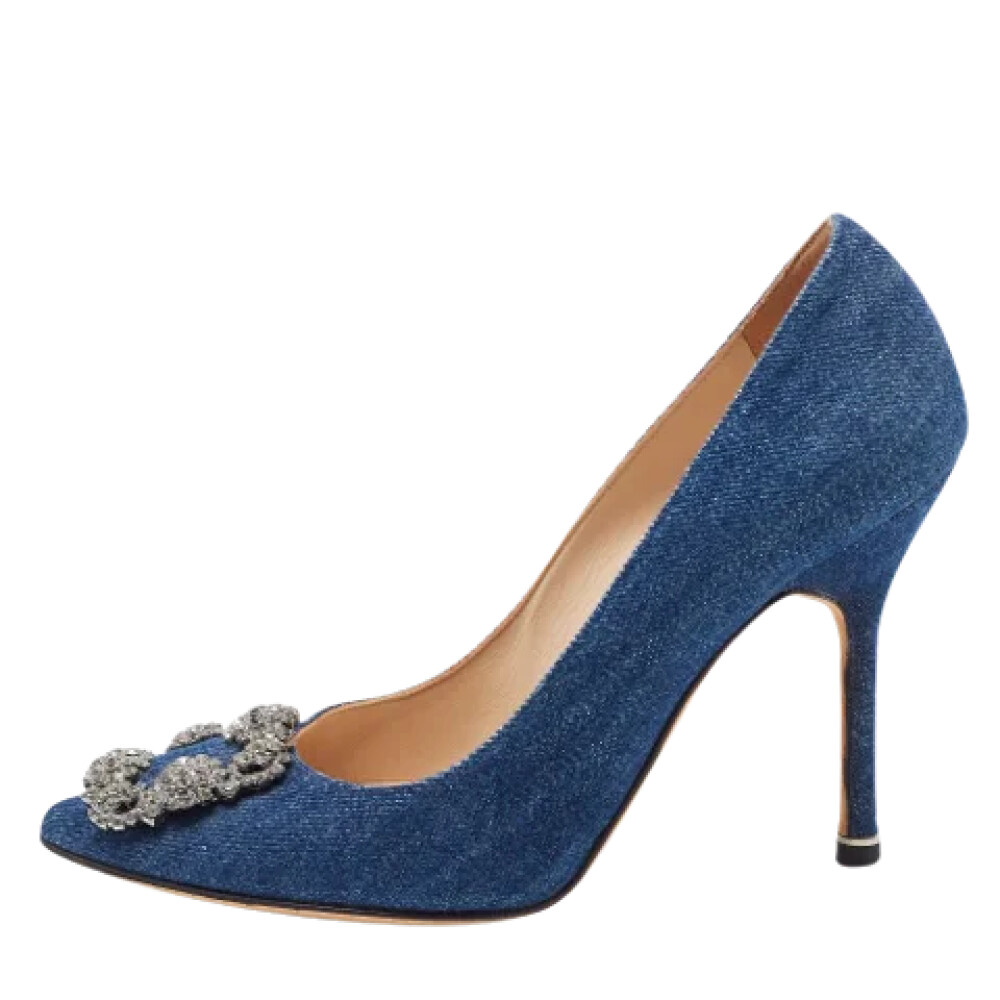 Manolo blahnik sales denim shoes