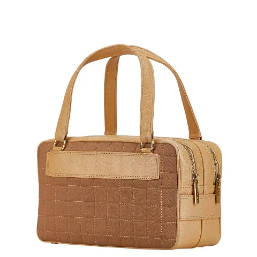 Chanel Vintage Pre-owned Canvas chanel-bags Beige Dames