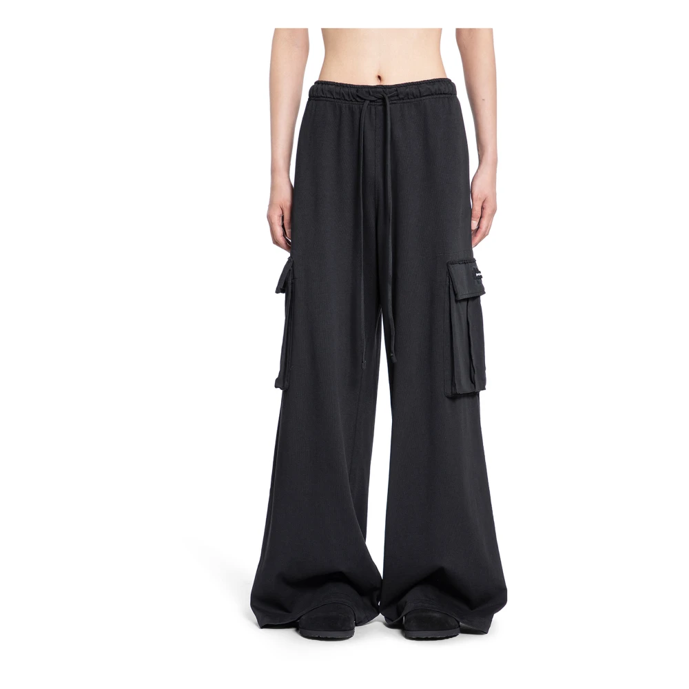 Palm Angels Monogram Cargo Pants in Zwart Black Heren