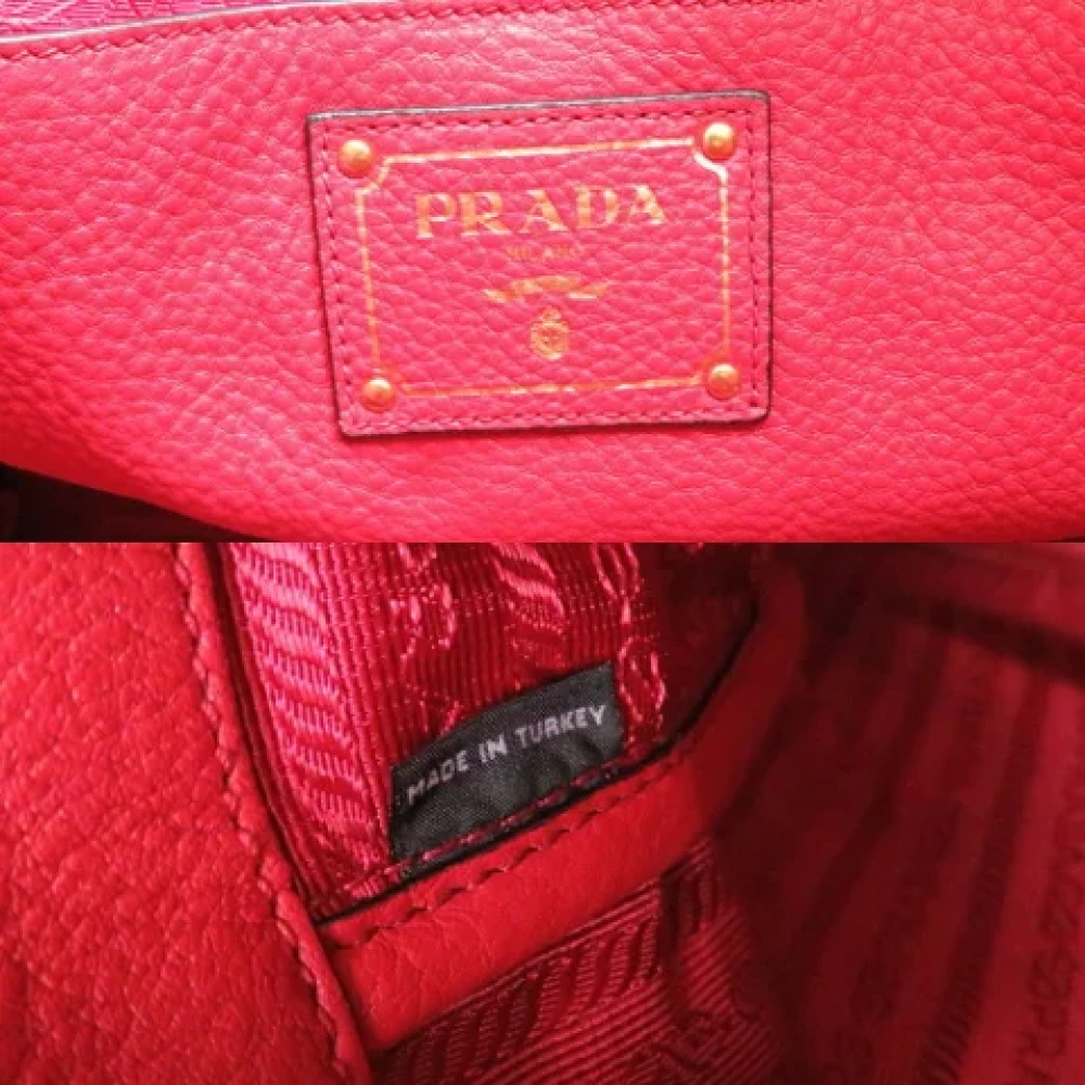 Prada Vintage Pre-owned Leather prada-bags Red Dames