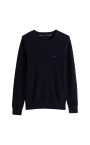 blue-textured-crew-neck-sweater