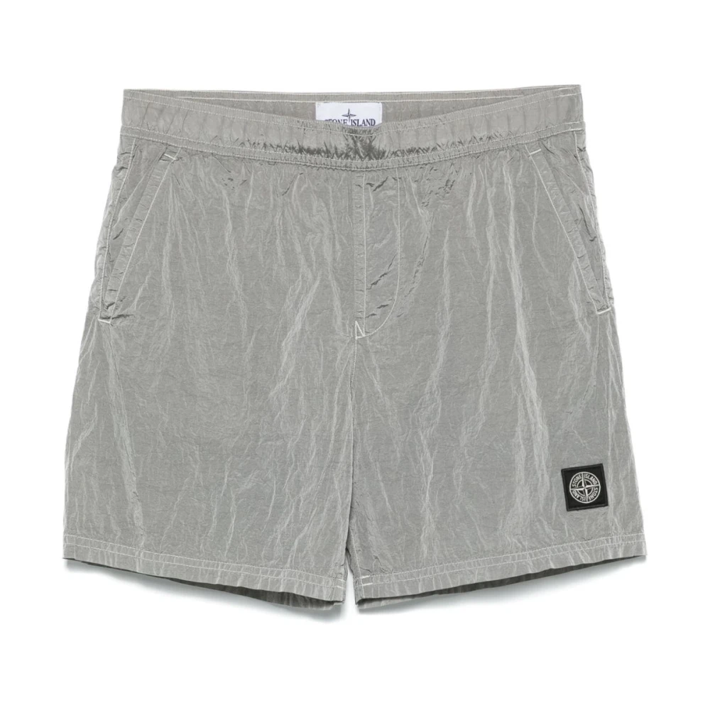 Stone Island Grijze Casual Shorts Gray Heren