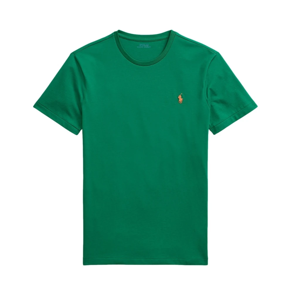 Ralph Lauren Custom Slim Fit Katoenen T-Shirt Green Heren