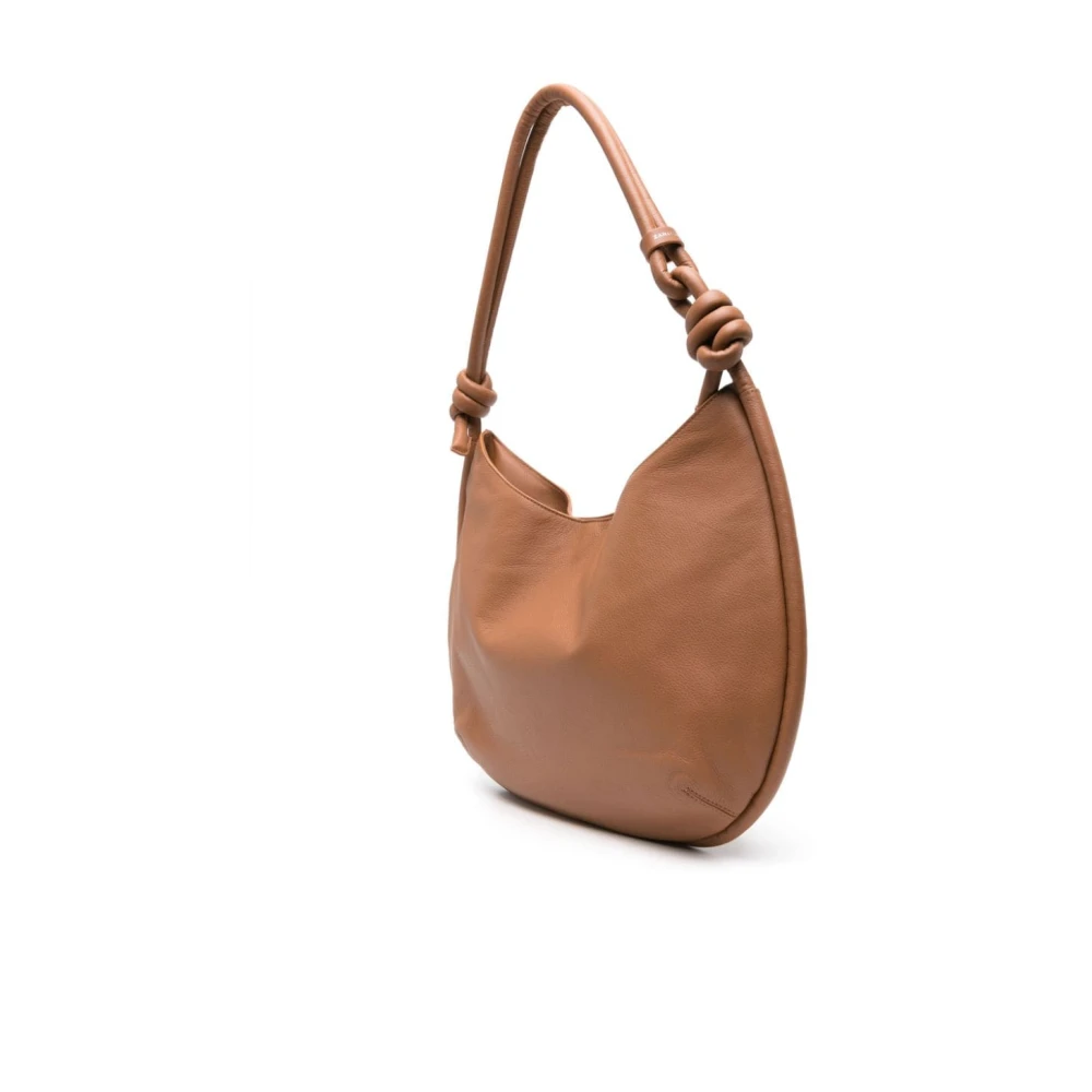 Zanellato Gestructureerde Leren Knoop Detail Tas Beige Dames
