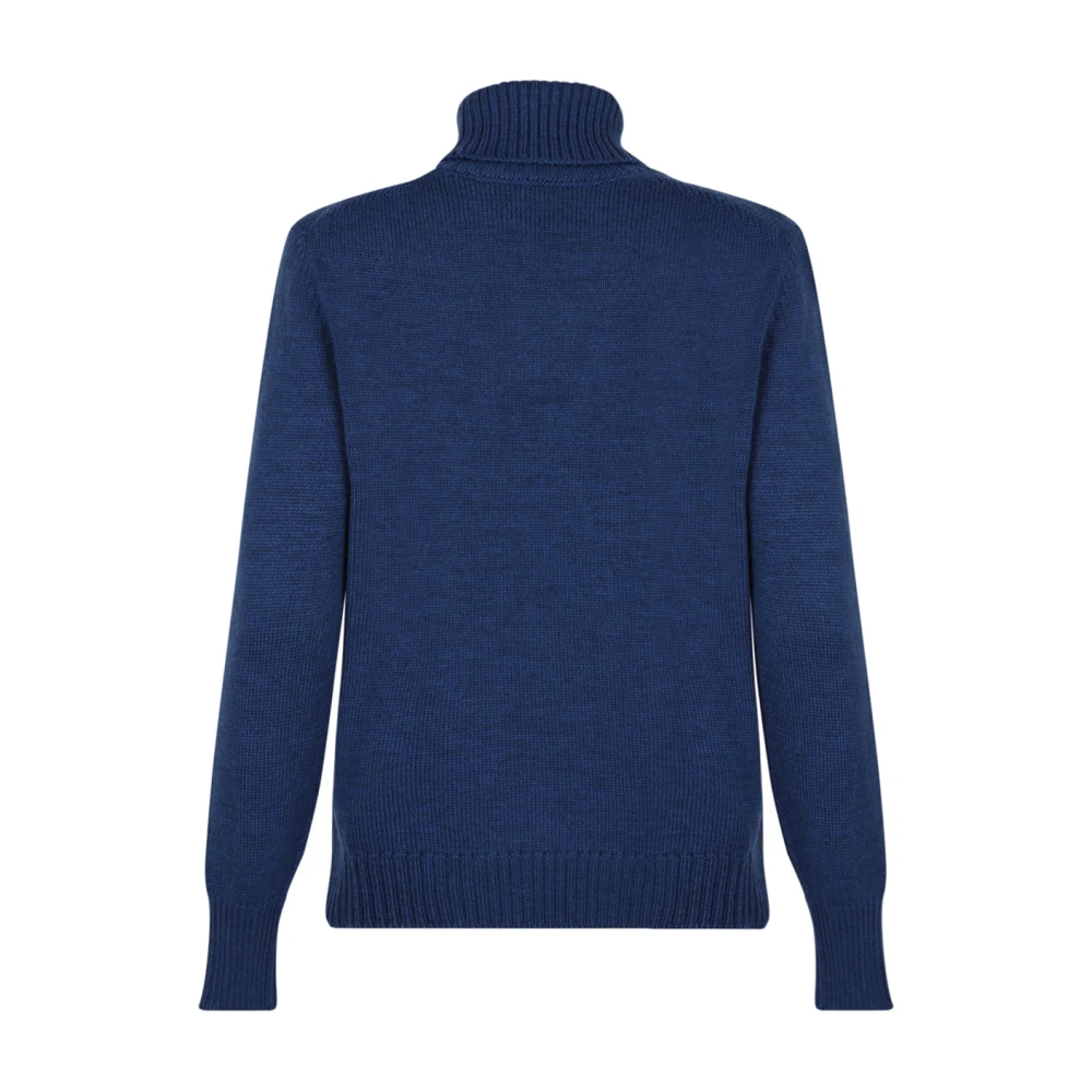 Gran Sasso Navy Blue Turtleneck Sweater Blue Dames