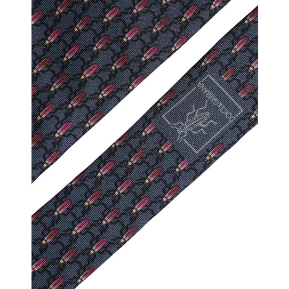 Dolce & Gabbana Blauwe Bug Print Zijden Stropdas voor Mannen Blue Heren