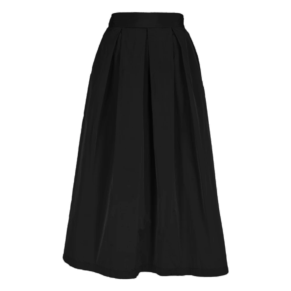 Vicario Cinque Maxi Rok in Memory Taffeta met Zijzakken Black Dames