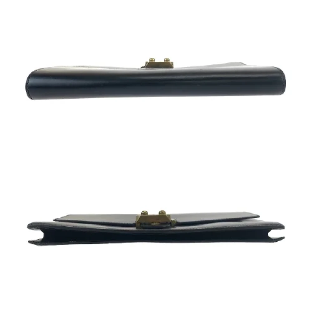 Hermès Vintage Pre-owned Leather clutches Black Dames