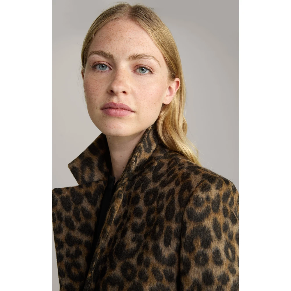 Joop! Luipaardprint Klassieke Stijl Jas Brown Dames