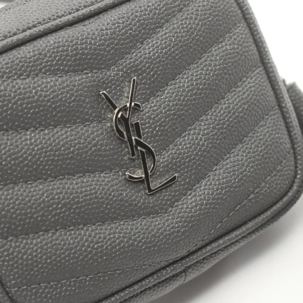 Yves Saint Laurent Vintage Pre-owned Leather shoulder-bags Gray Dames