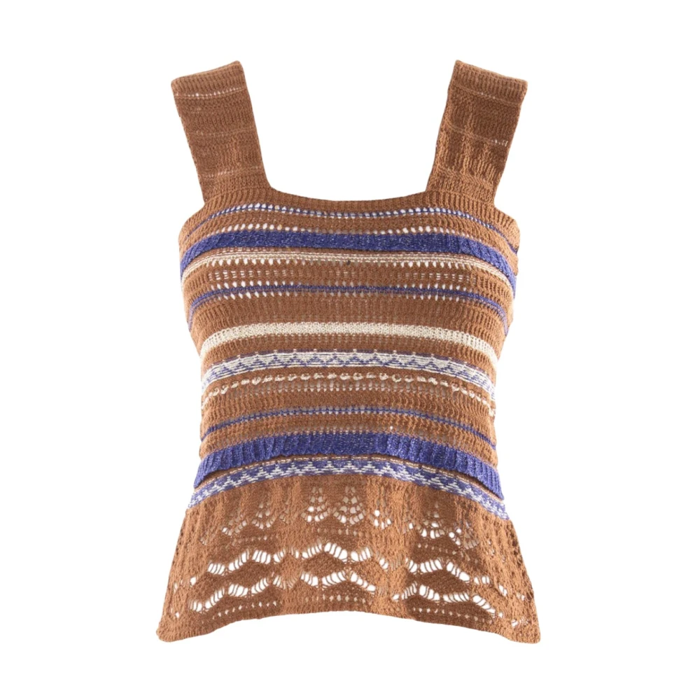 Nenette Donna Marrone Top, S, New,