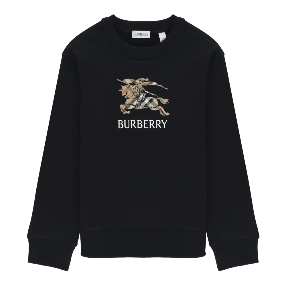 Burberry Girls Black Ekd Check Cotton Sweatshirt - Kids Sweatshirts - 8 Y - Kids