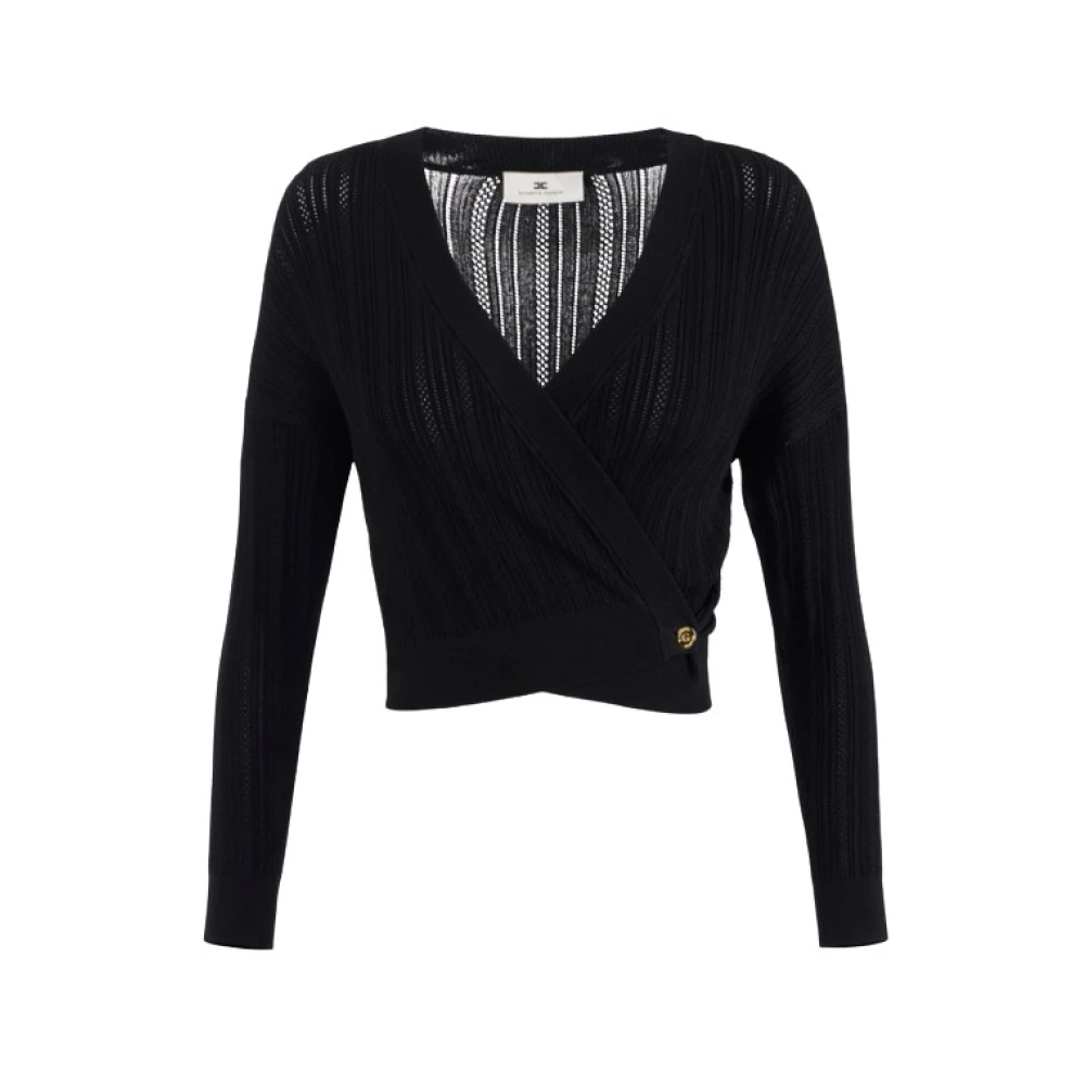 Knitwear > V-neck Knitwear - - Elisabetta Franchi - Modalova