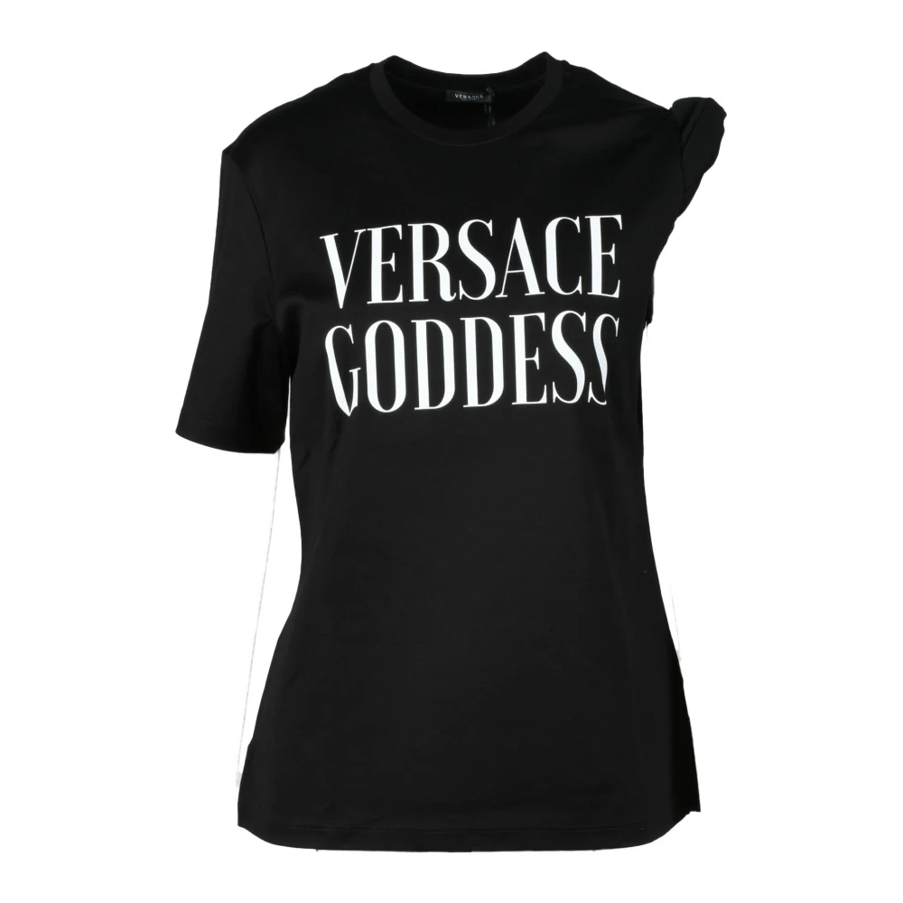 Versace Katoenen Collectie T-shirt Black Dames