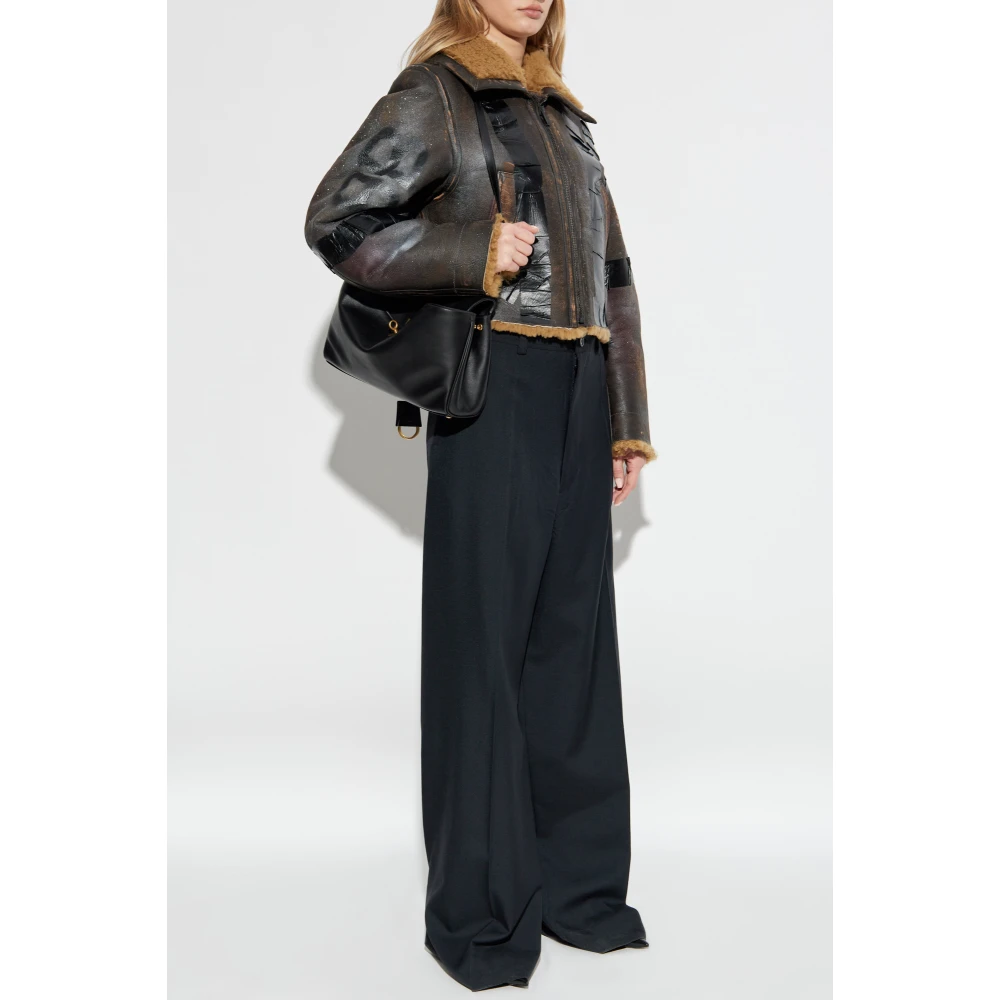 Balenciaga Shearling jas met vintage effect Brown Dames