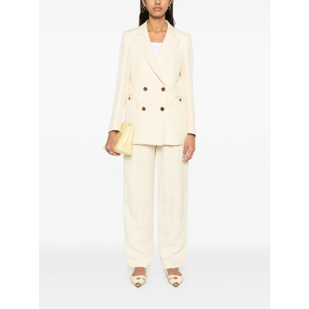 Blazé Milano Witte Blazer Jas Dames Buitenkleding White Dames