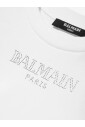 white-ruffle-dress-with-rhinestone-logo