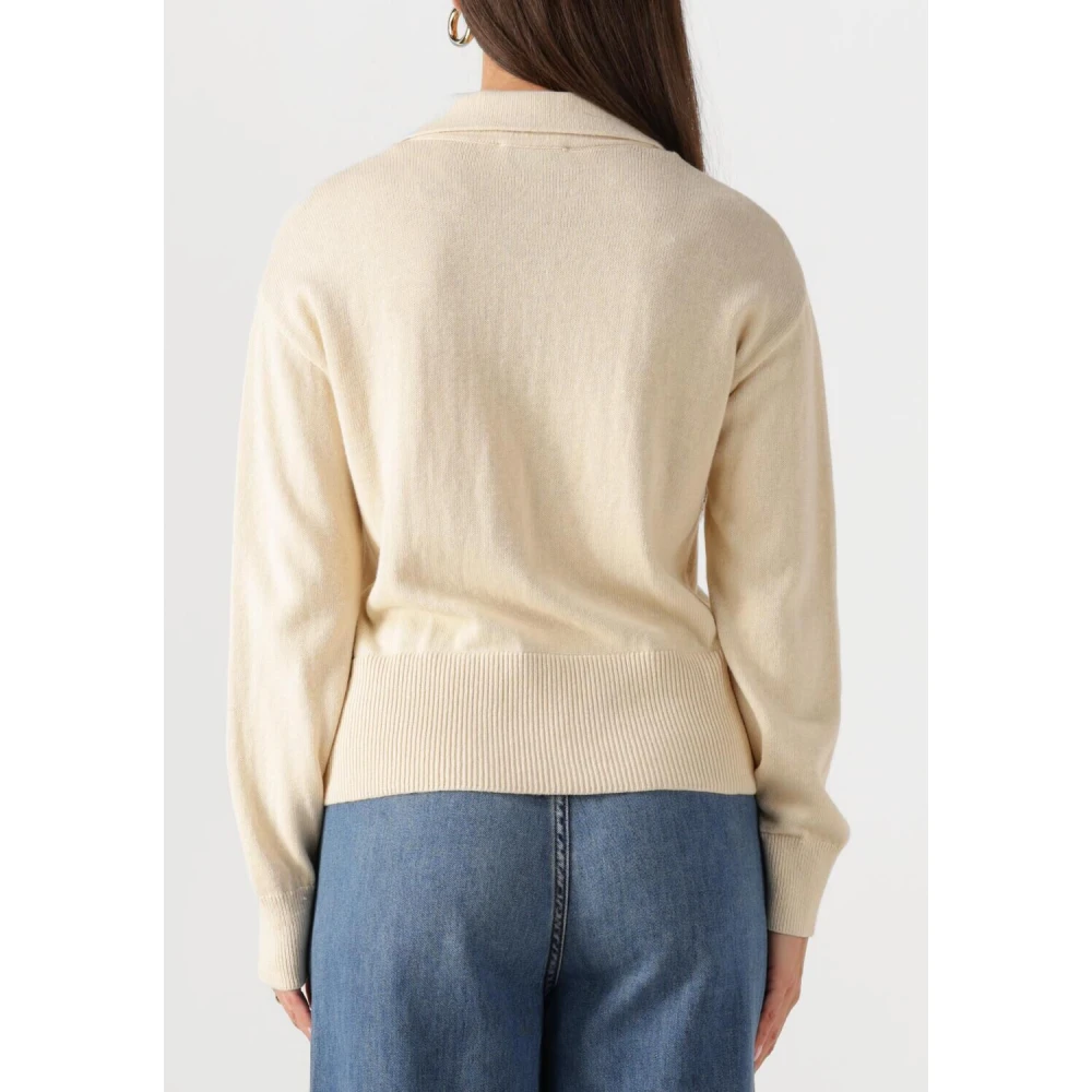 Modström Elegante witte polotrui Beige Dames