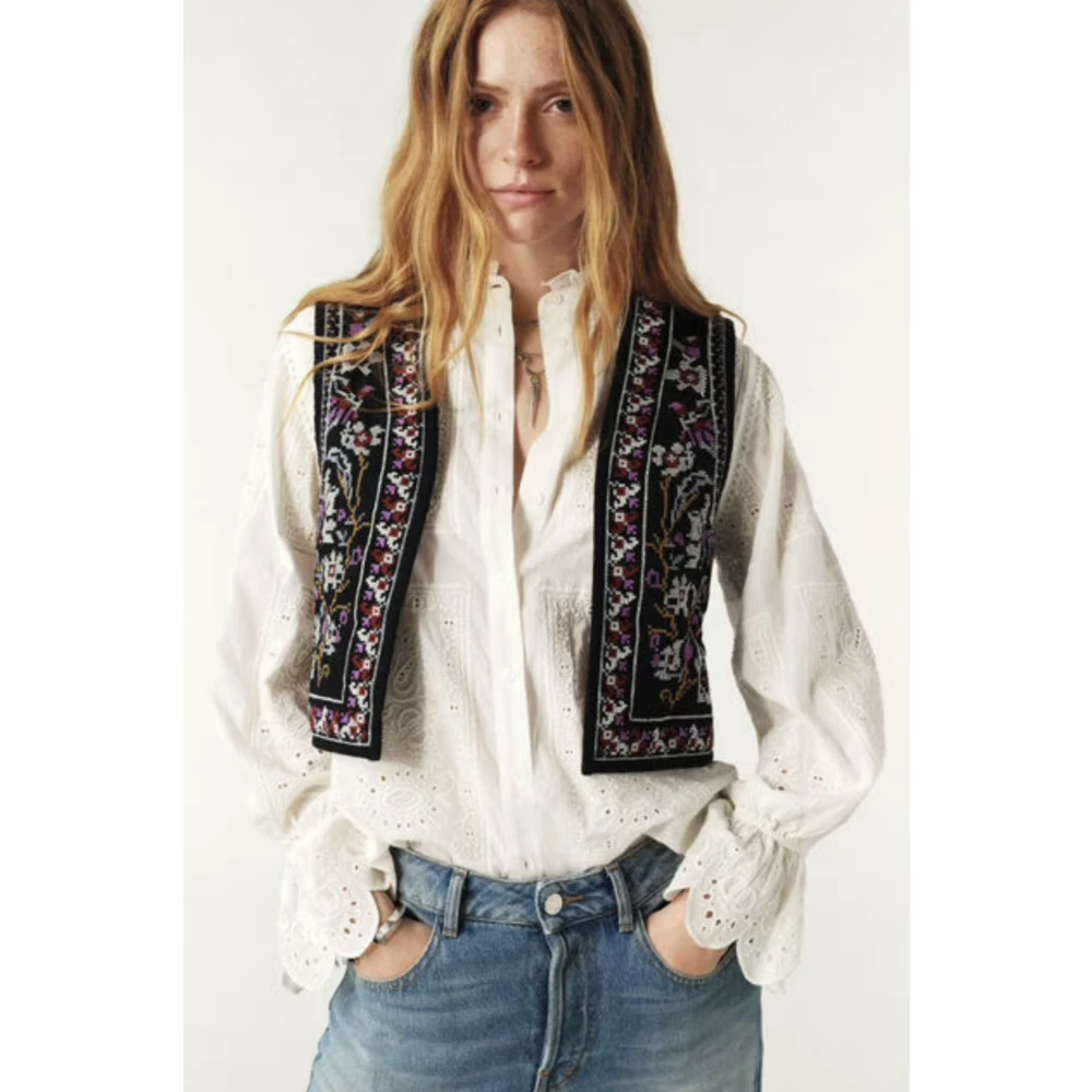 BA&SH Vest met Borduursel Multicolor Dames