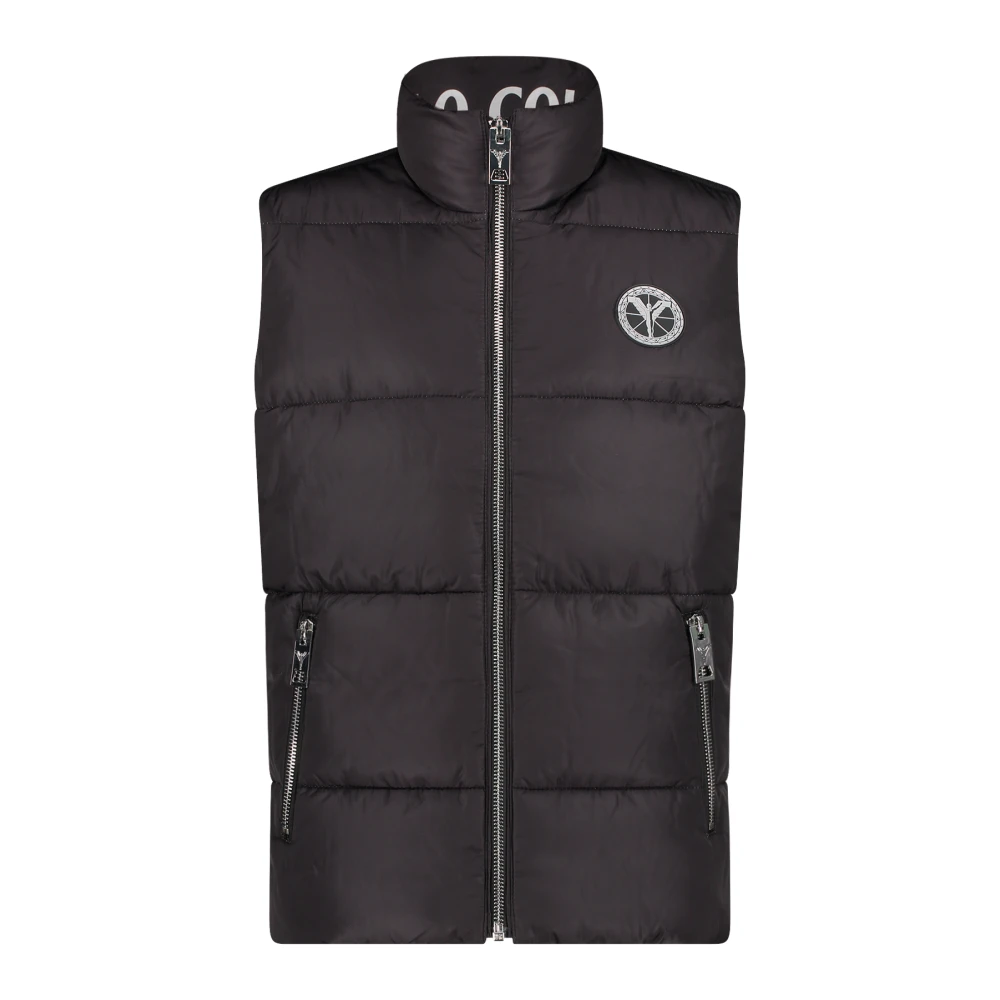 Carlo colucci Stijlvolle Heren Zwarte Bodywarmer Black Heren