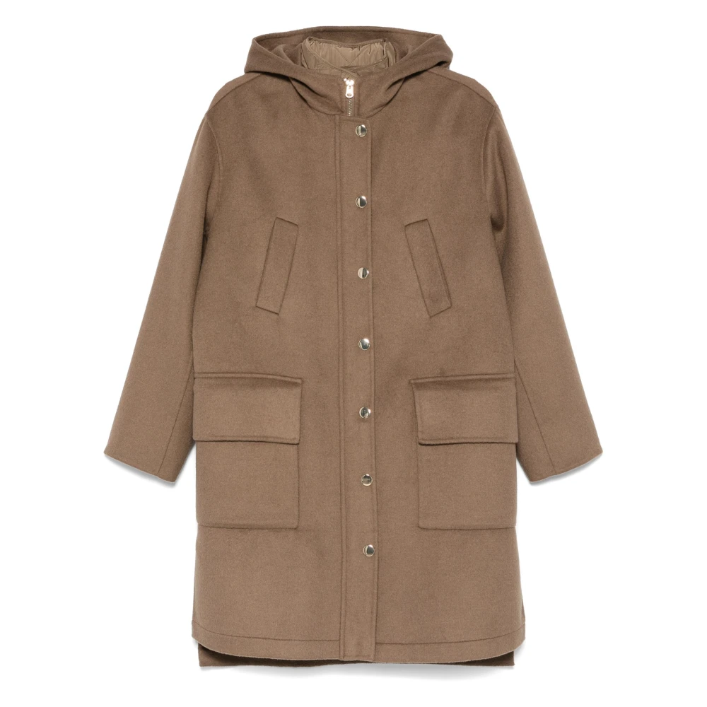 Kaos Gevoerde Parka met Interne Dons Brown Dames
