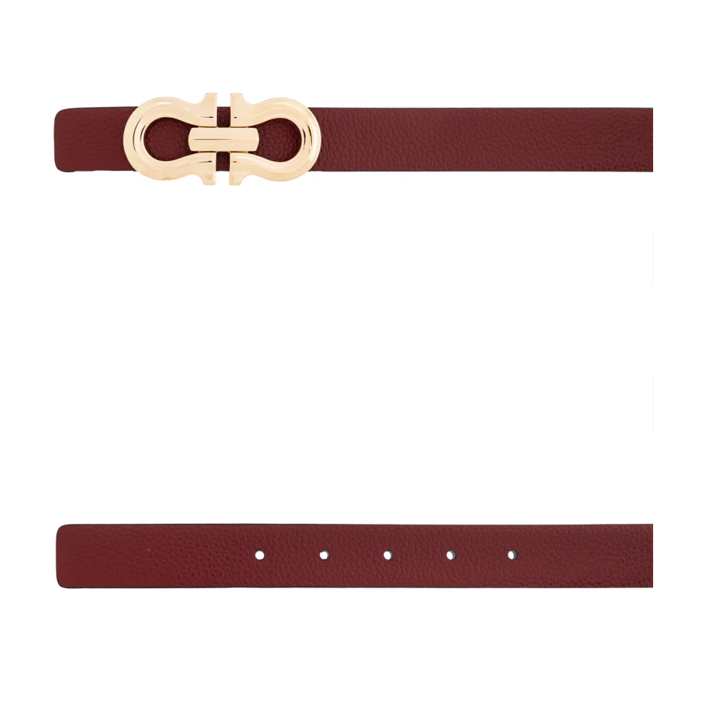 Salvatore Ferragamo Leren riem Red Dames