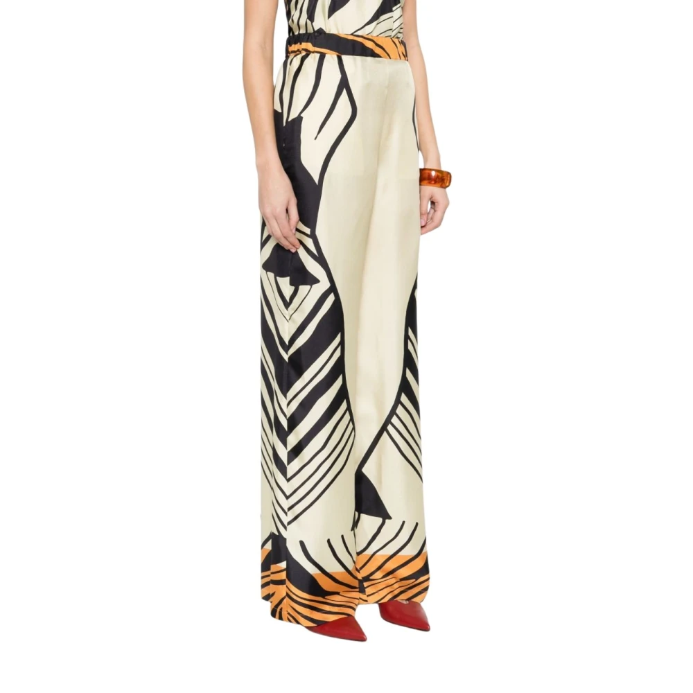 Raquel Diniz Women's Multicolor Wide Trousers, L, Wide Trousers