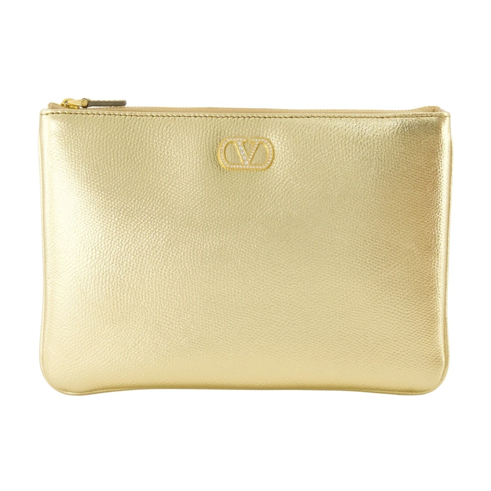 Valentino Garavani Yellow Clutches, Female, One Size, Vlogo Signature Pouch