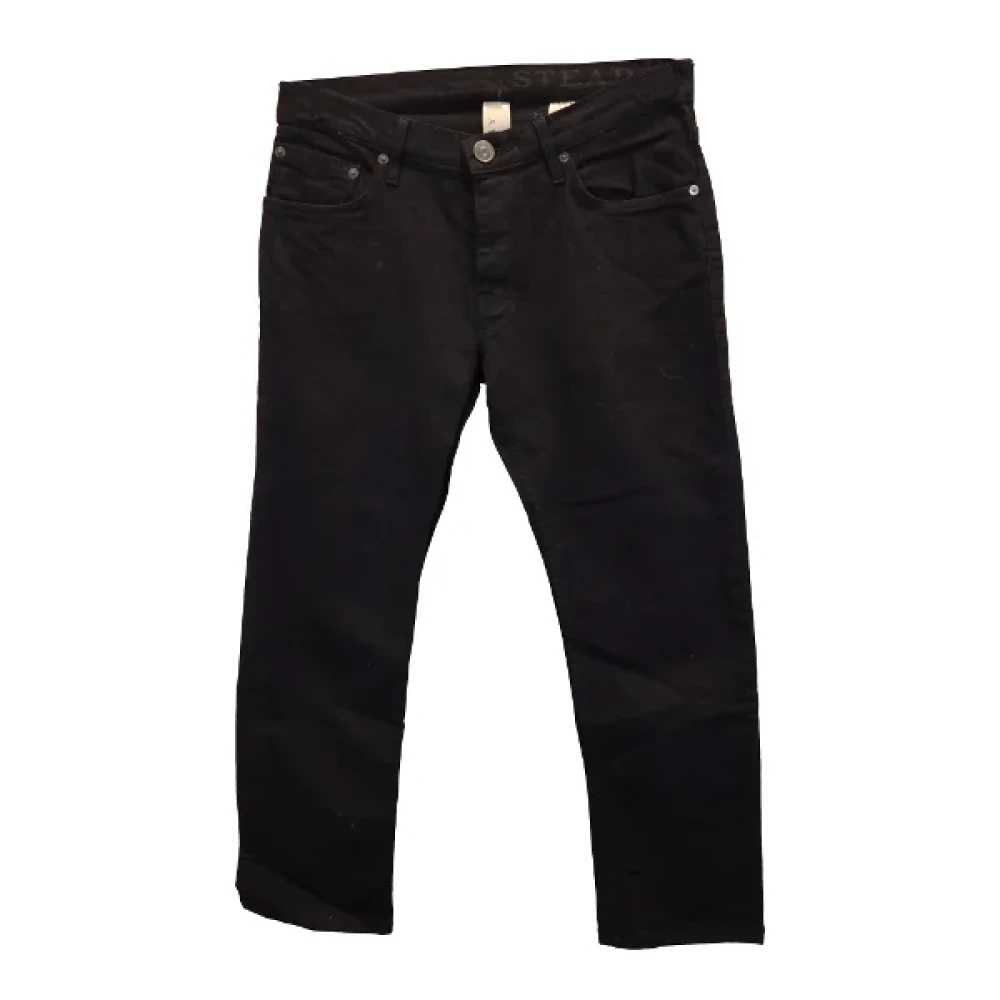 Burberry Vintage Pre-owned Cotton jeans Black Dames