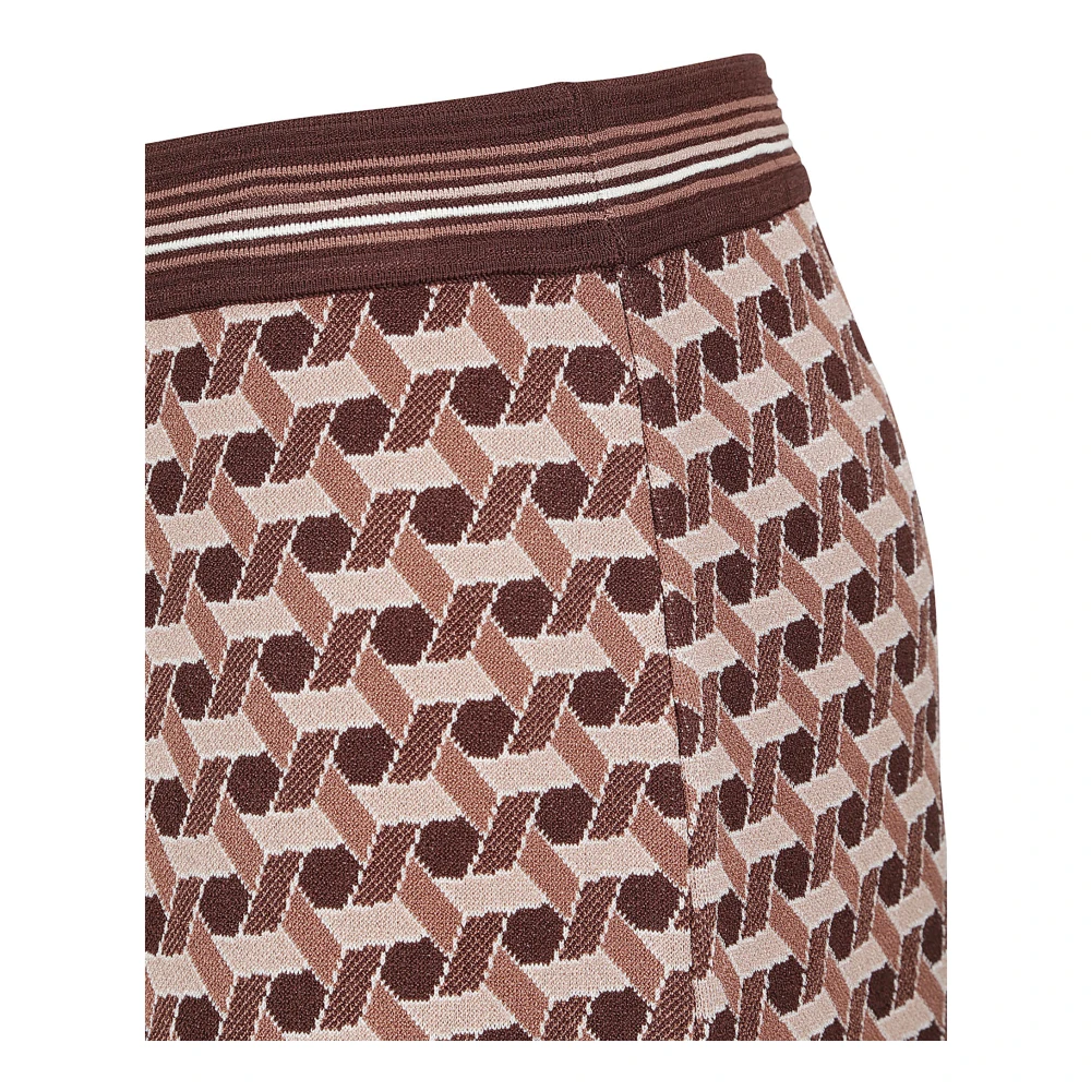 Diane Von Furstenberg Beige Broek Viscose Polyester Mix Gemaakt in China Multicolor Dames